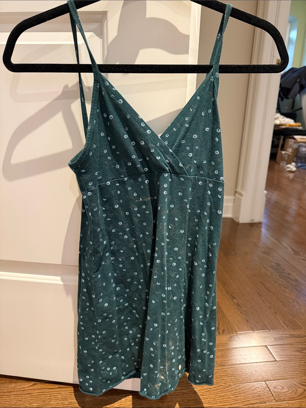 Green Polka Dot Spaghetti Strap Dress